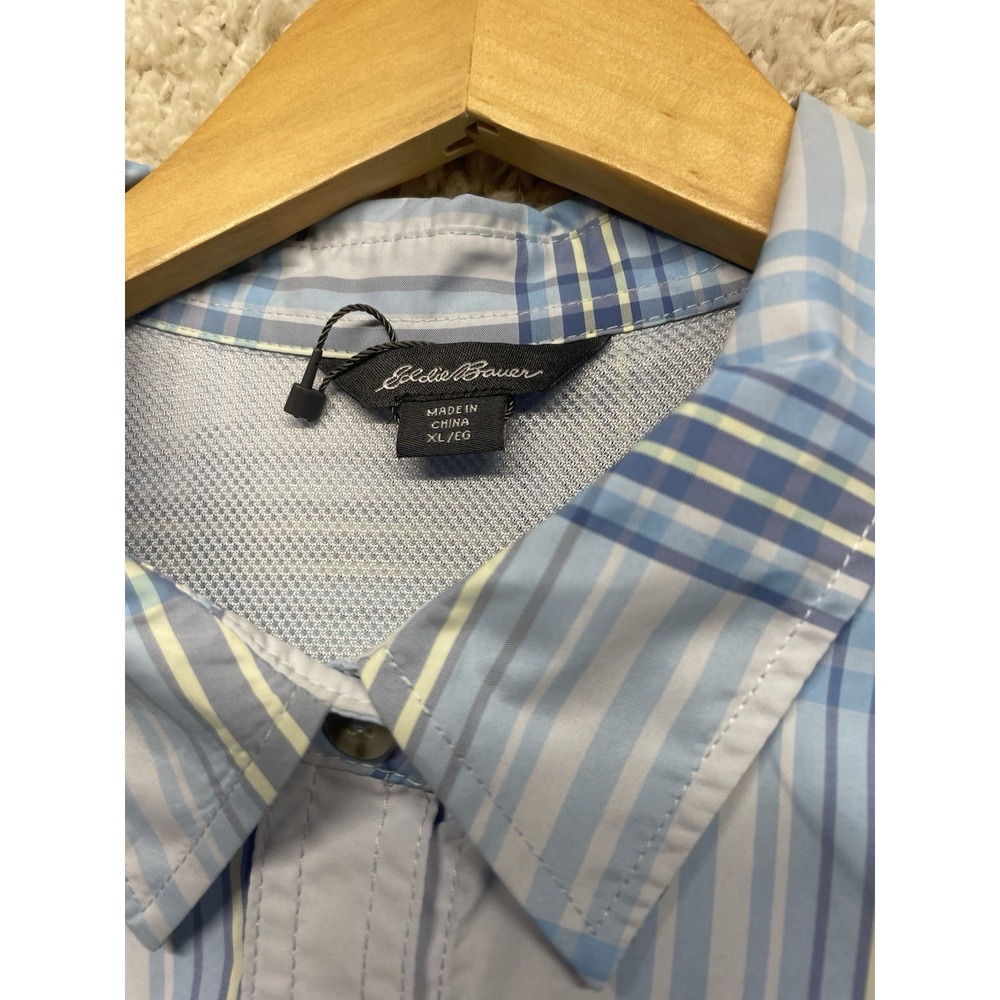 Eddie Bauer Women's Adventurer Short Sleeve Moisture Wicking Shirt Plaid XL NWT - Picture 3 of 8